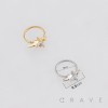 DIMENSIONAL HEART CZ STARBURST POLISH 316L SURGICAL STEEL NOSE HOOP RING BOX DIMENSIONAL HEART CZ STARBURST POLISH 316L SURGICAL STEEL NOSE HOOP RING BOX